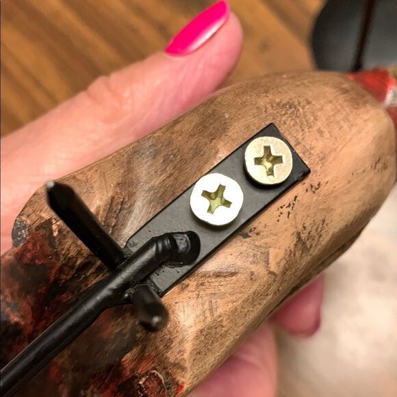 Vintage Rocking Balance Rooster Wood Sculpture - Picture 10 of 10